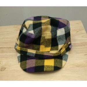 NWT minicci ,Plaid, brushed cotton cabbie hat.